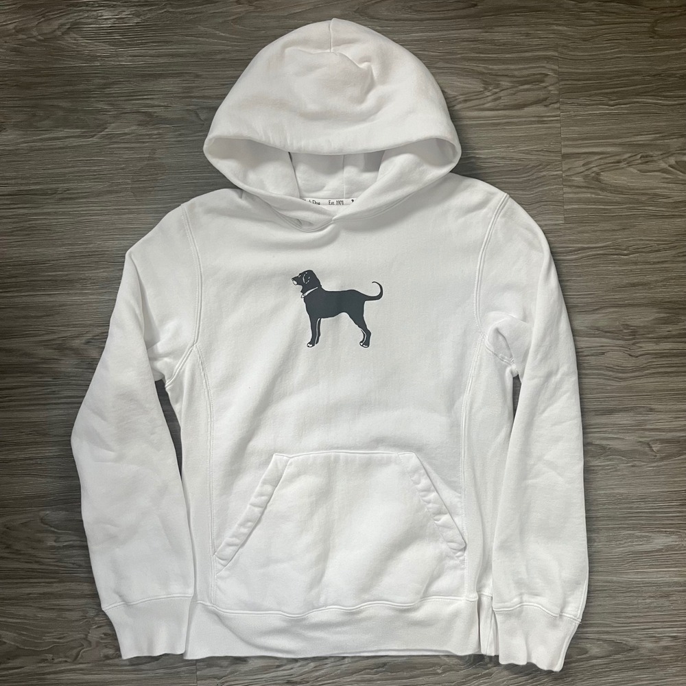 The Black Dog Classic Collection Hoodie White Graphic Sweatshirt XL RN109270